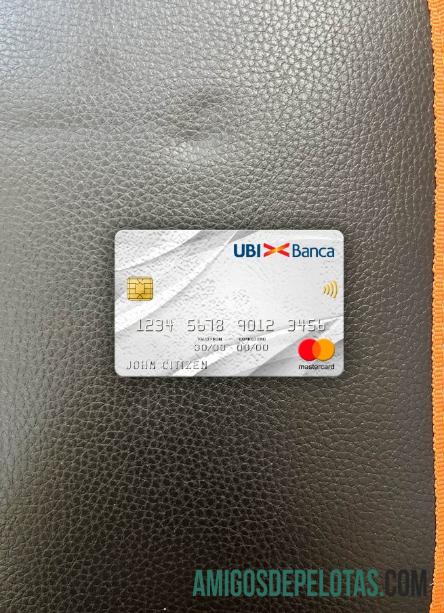 Itália UBI Bank Mastercard Photolook Front exemplo real